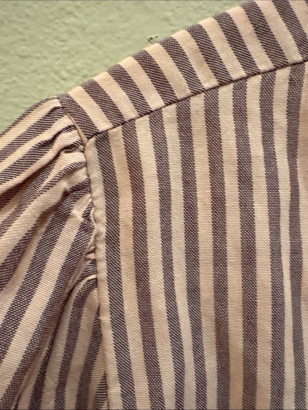 Madewell Striped Pink Wrap Peplum Top - Women - Picture 6 of 10